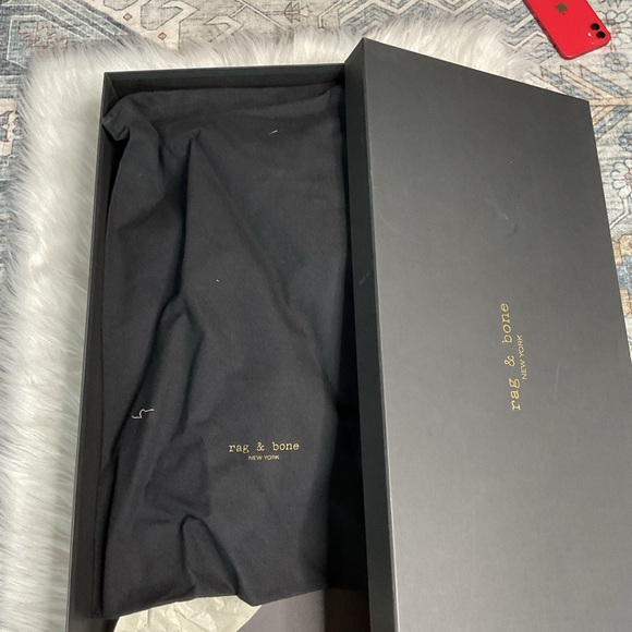 NIB $795 Rag &Bone Aslen Knee High Black Suede Boots Size: 36 - Picture 11 of 16